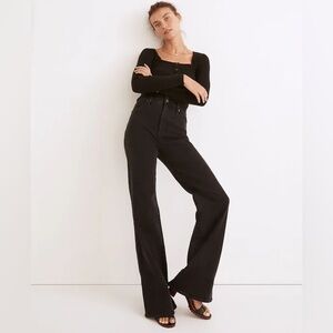 Madewell 11” High Rise Flare Black (Crossan Wash) 27